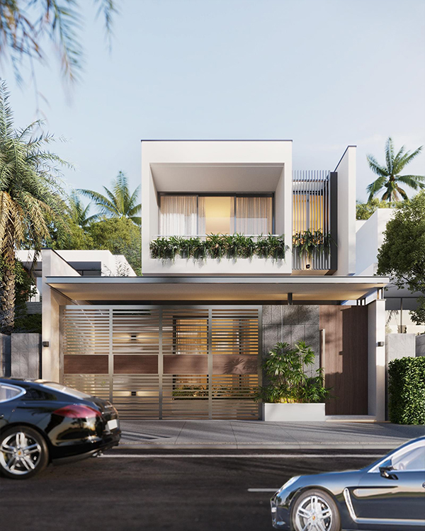 Mẫu nhà ống có 2 tầng lầu đẹp, đơn giản, hiện đại