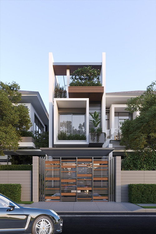 Mẫu nhà ống có 2 tầng lầu đẹp, đơn giản, hiện đại