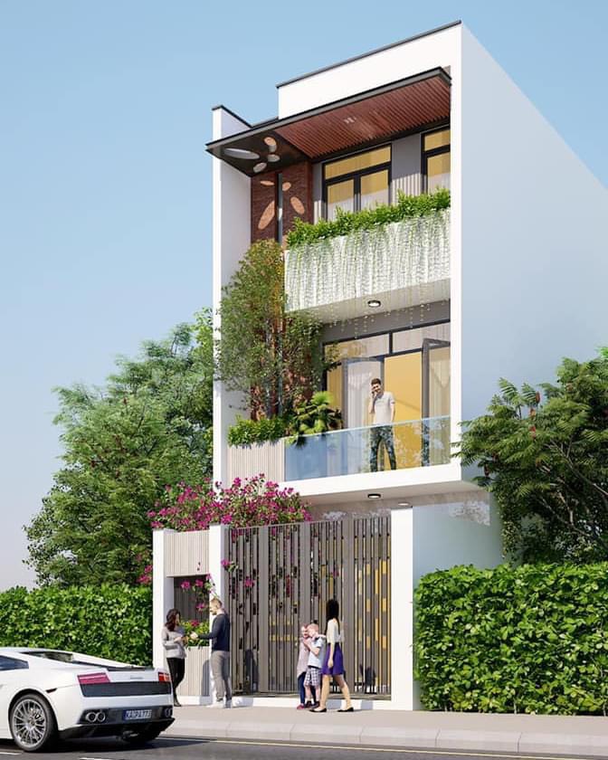 Mẫu nhà ống có 2 tầng lầu đẹp, đơn giản, hiện đại