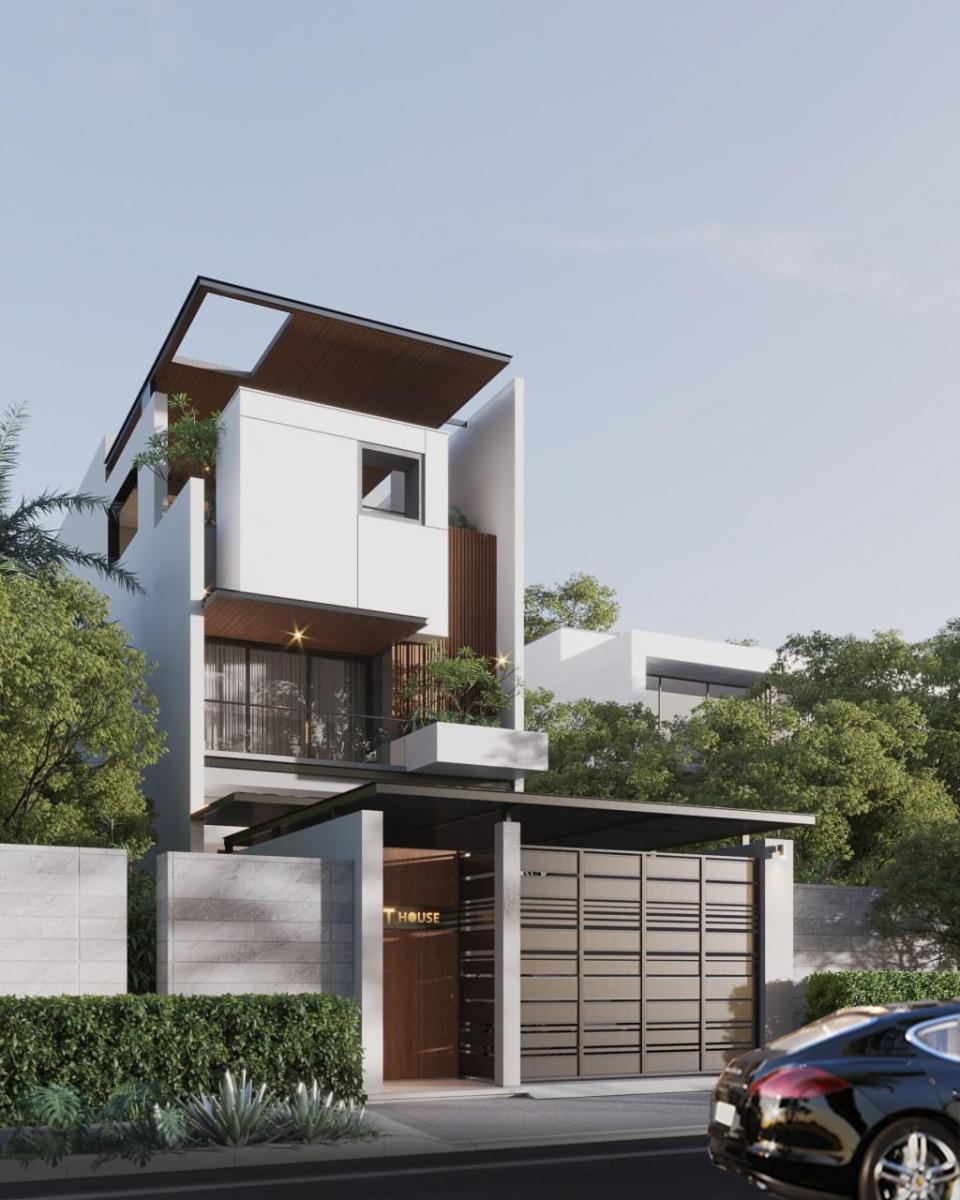 Mẫu nhà ống có 2 tầng lầu đẹp, đơn giản, hiện đại