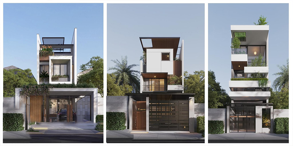 Mẫu nhà ống có 2 tầng lầu đẹp, đơn giản, hiện đại