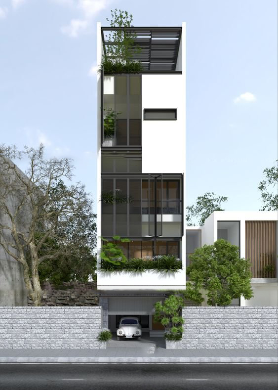 mẫu nhà ống 3 tầng đẹp, hiện đại, đơn giản