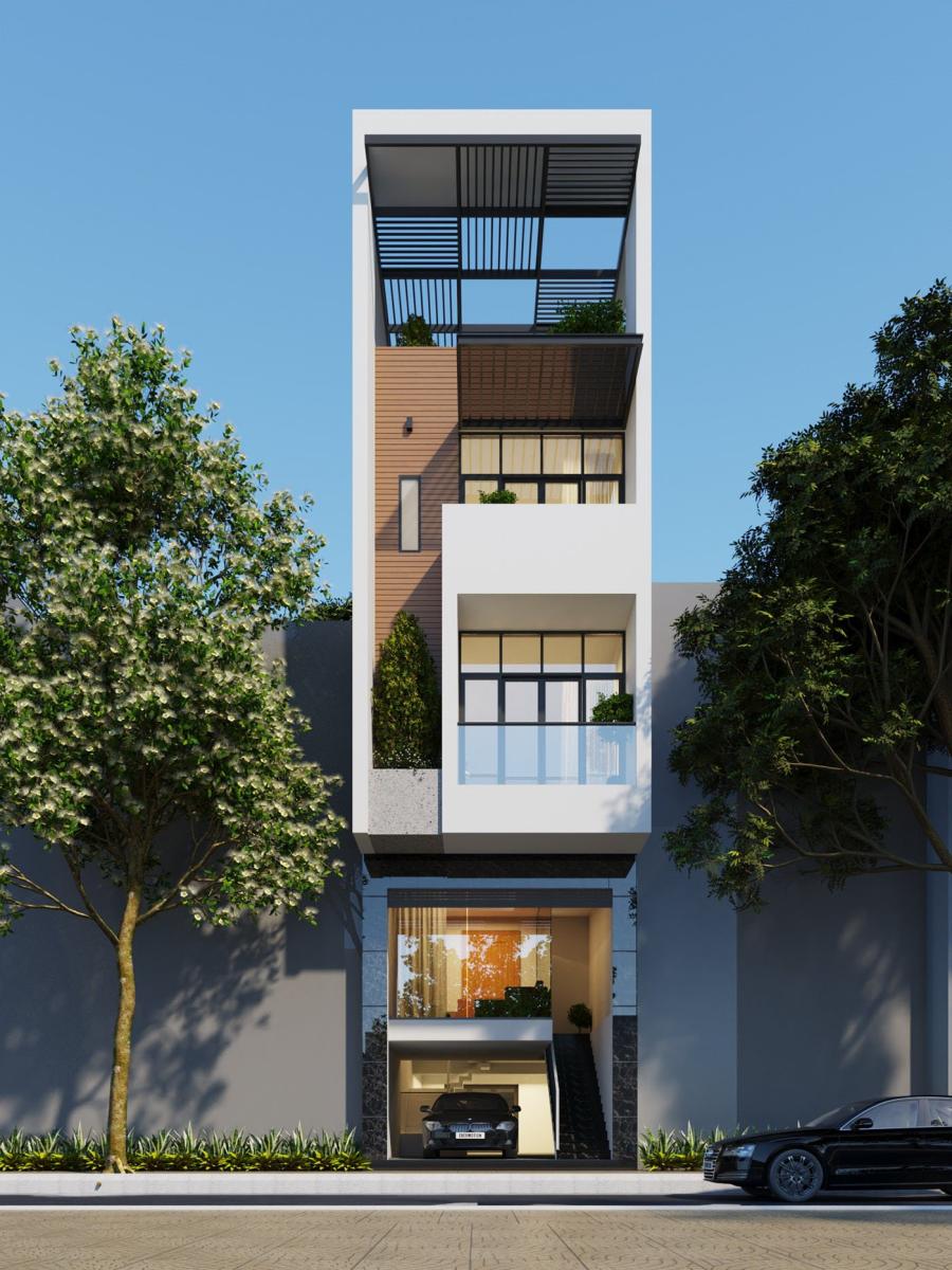 mẫu nhà ống 3 tầng đẹp, hiện đại, đơn giản