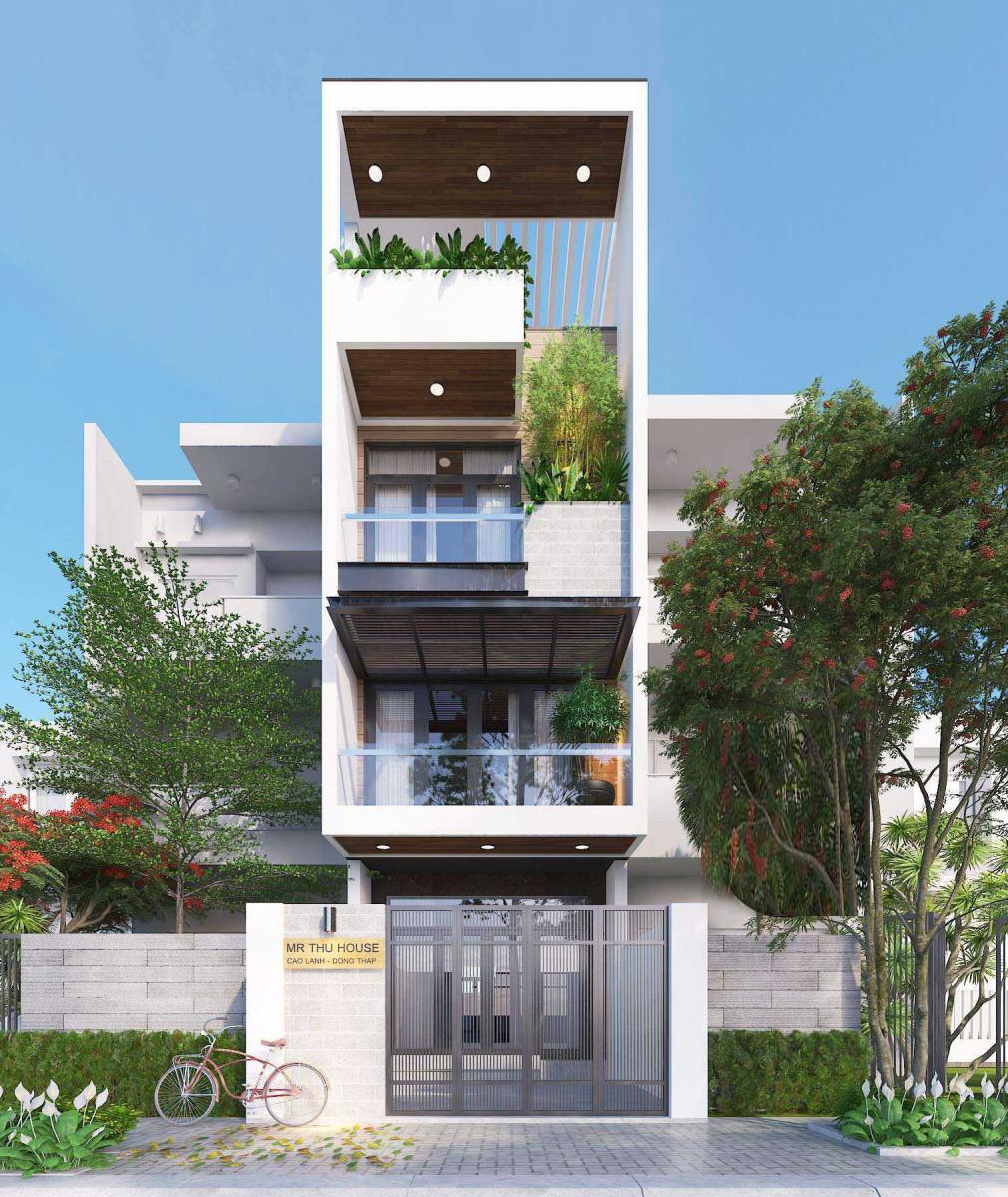 mẫu nhà ống 3 tầng đẹp, hiện đại, đơn giản