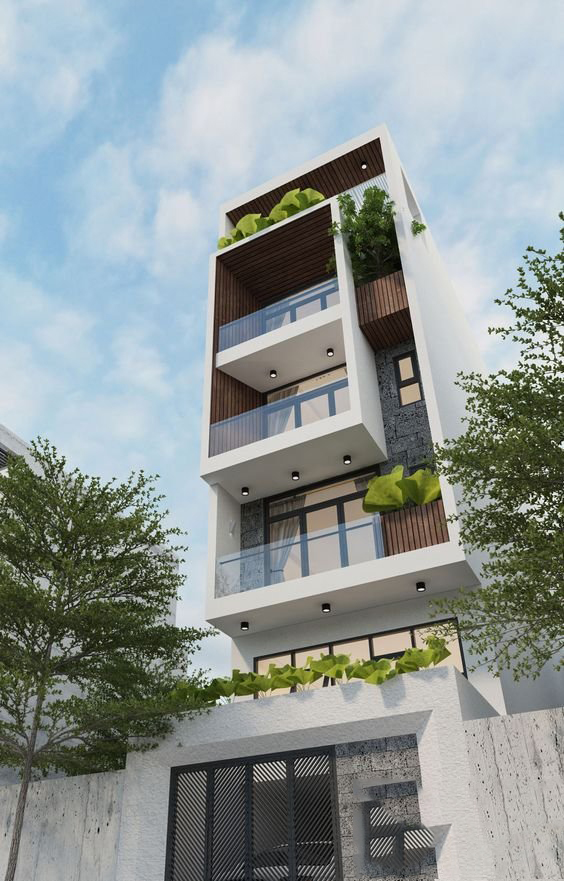 mẫu nhà ống 3 tầng đẹp, hiện đại, đơn giản