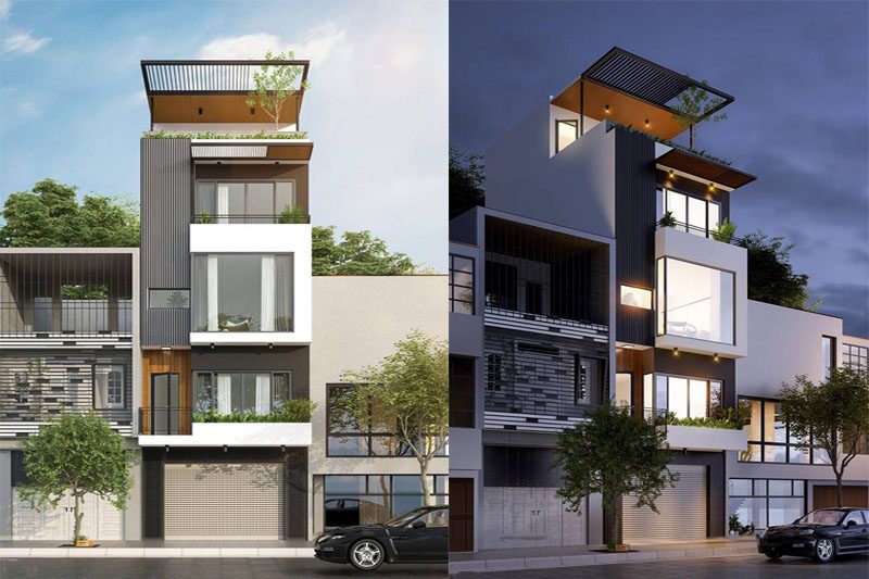 mẫu nhà ống 3 tầng đẹp, hiện đại, đơn giản