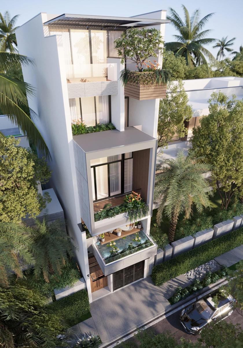 mẫu nhà ống 3 tầng đẹp, hiện đại, đơn giản