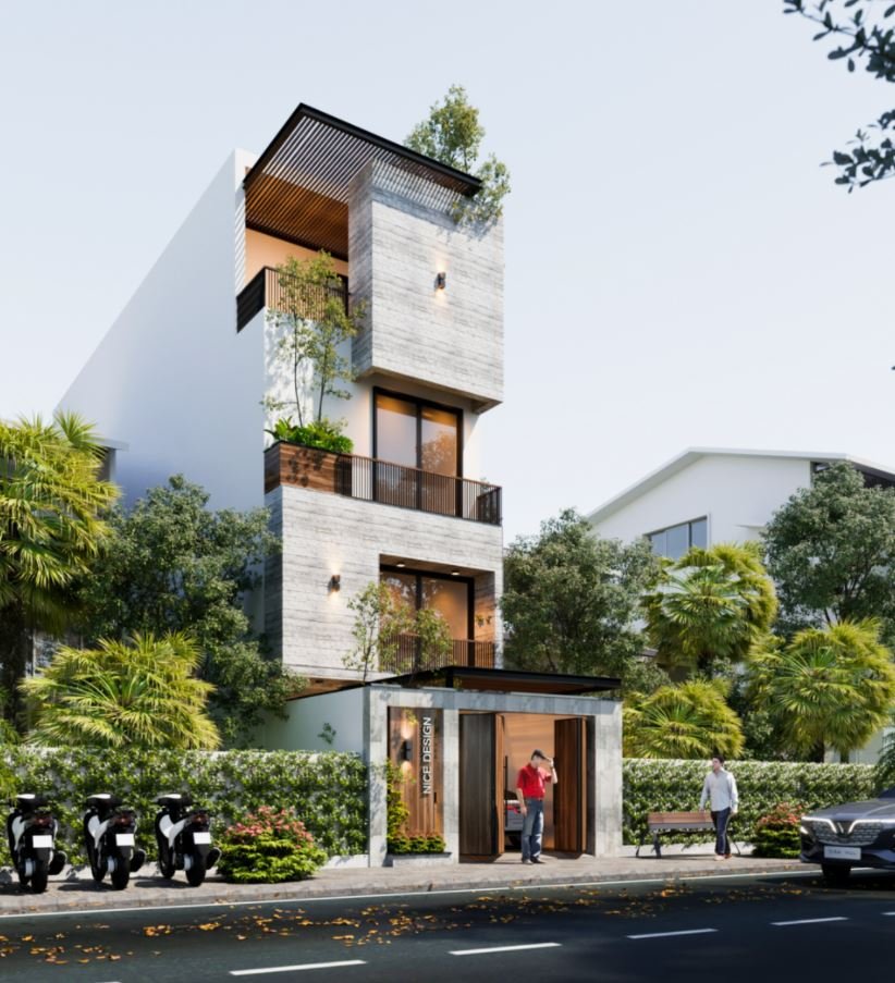mẫu nhà ống 3 tầng đẹp, hiện đại, đơn giản