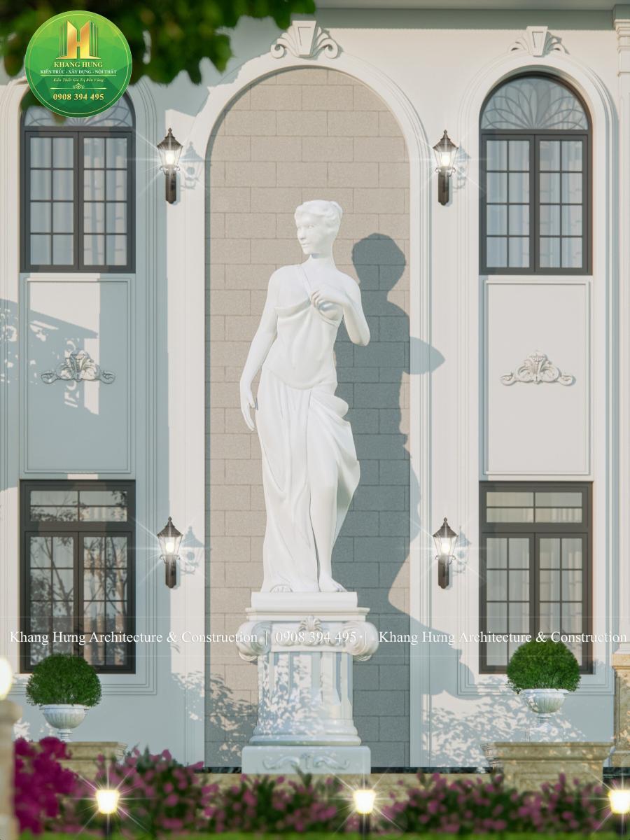 Biệt thự vườn phong cách tân cổ điển kết hợp mái Mansard